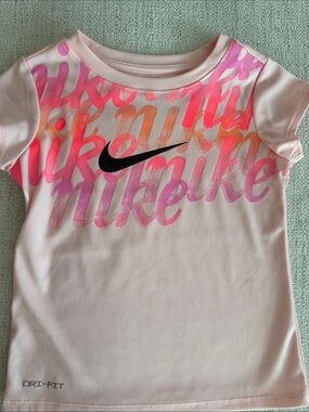 Nike Pink Gradient Script Dri-FIT Short Sleeve Tee